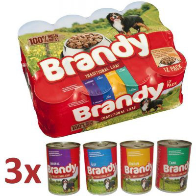 Brandy Variety kousky masa 4 druhy,12 x 395 g