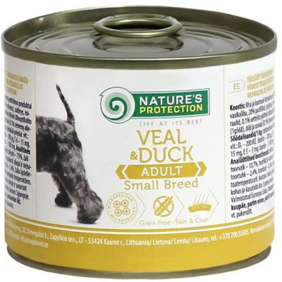 Nature's Protection Adult Small Breeds Veal Duck 200g