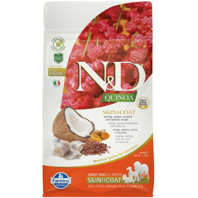 N&D GF Quinoa DOG Skin & Coat Herring & Coconut 7 kg