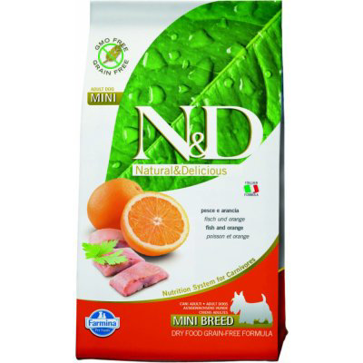 N&D Grain Free DOG Adult Mini Fish & Orange 7kg