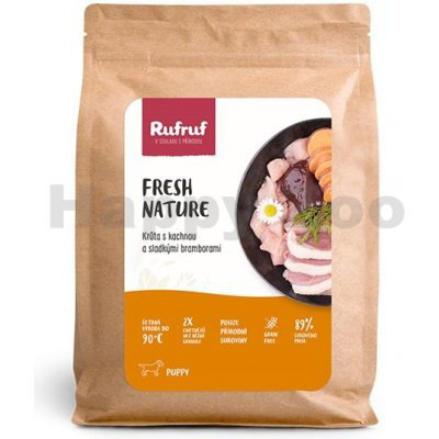 RUFRUF Fresh Nature Puppy krůta s kachnou a sladkými bramborami 2kg