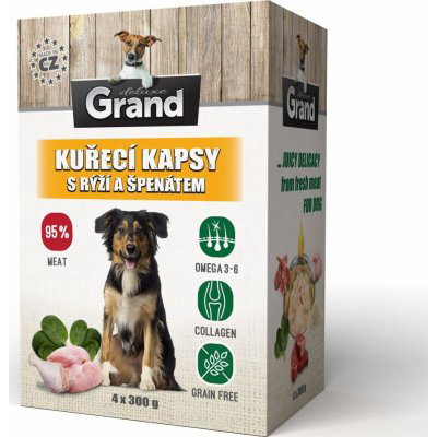 GRAND DELUXE kuřecí s rýží a špenátem 4x300 g