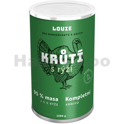 Louie konz. pro psy krůtí s rýží 1200 g