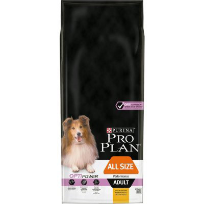 PURINA PRO PLAN All Sizes Adult Performance OPTIPOWER s kuřetem 14 kg