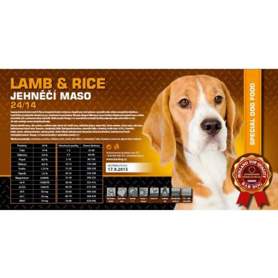 BarDog Lamb & Rice 24/14 15 kg