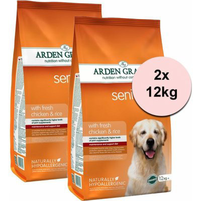 Arden Grange Dog Senior Chicken & Rice 24 kg (2 x 12 kg)