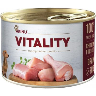 Akinu VITALITY Kuře jemně krájené pro psy 16 x 200g