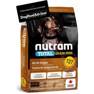 Nutram T27 Total Grain Free Turkey Chicken Duck Dog 5,4 kg