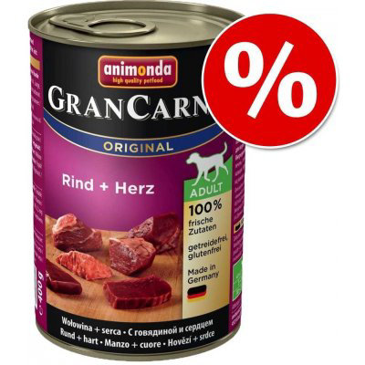 Animonda Gran Carno Senior Kuře & krůtí srdce 6 x 400 g