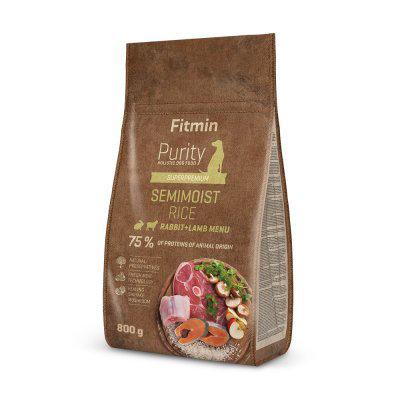 Fitmin dog Purity Rice Semimoist Rabbit & Lamb 0,8 kg