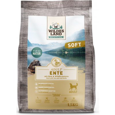 Wildes Land Ente, SOFT měkké granule pro psy 1,5 kg