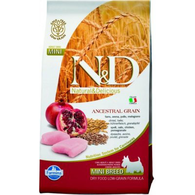 N&D Low Grain Adult Mini Chicken & Pomegranate 800 g