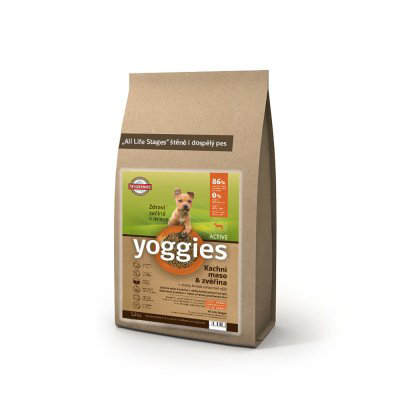 Yoggies Active minigranule kachna a zvěřina 1,2 kg