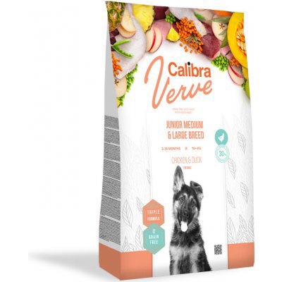 Calibra Dog Verve GF Junior M&L Chicken&Duck 2kg