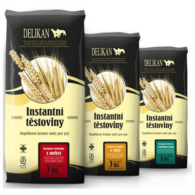 Delikan instantní těstoviny pro psy S vejcem 3 kg