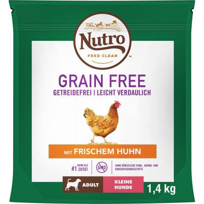 Nutro Hund Grain Free Adult pro malé psy s kuřecím masem 1,4 kg