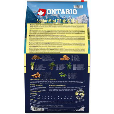 Ontario Senior Mini Fish & Rice 6,5 kg