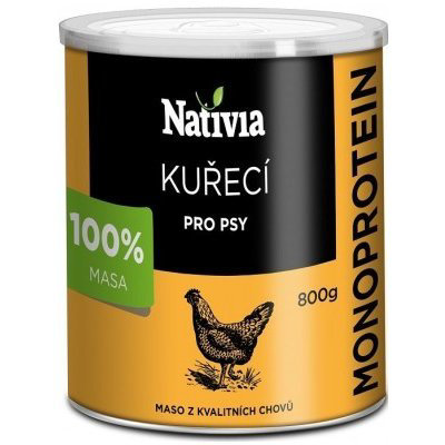 Nativia 100% kuřecí maso pro psy 800 g