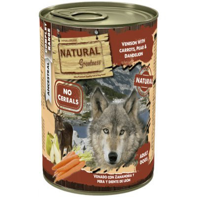 Natural Greatness zvěřina, mrkev, hruška pro psy 400 g