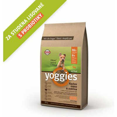 Yoggies Active minigranule kachna a zvěřina 5 kg