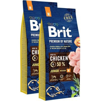 Brit Premium Dog by Nature Junior M 30 kg