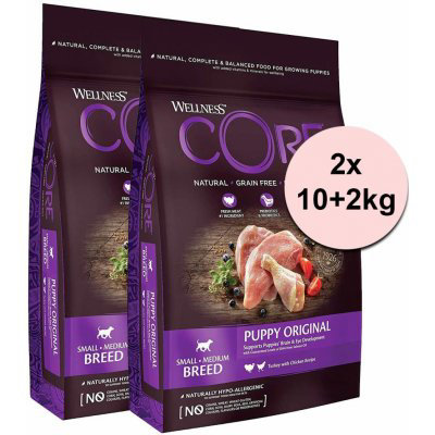 Wellness CORE Dog S/M Puppy Turkey & Chicken 2 x 10 kg