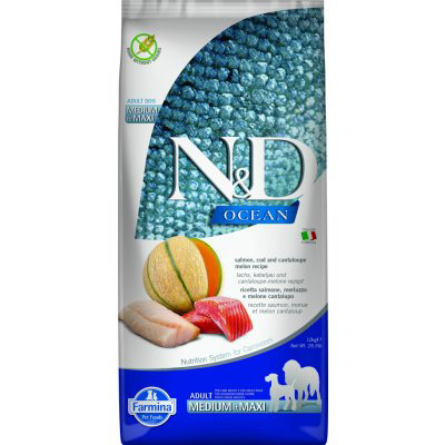 N&D Ocean dog GF Adult M/L Codfish & Pumpkin & Orange 12 kg