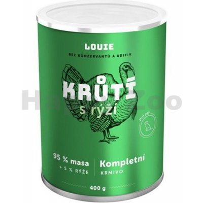 Louie konz. pro psy krůtí s rýží 400 g