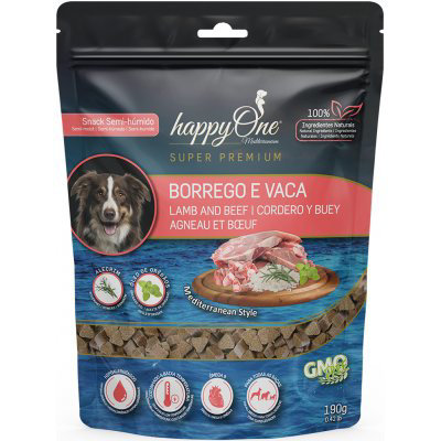 petMaxi HappyOne Mediterraneum Snack Lamb and Beef 190 g