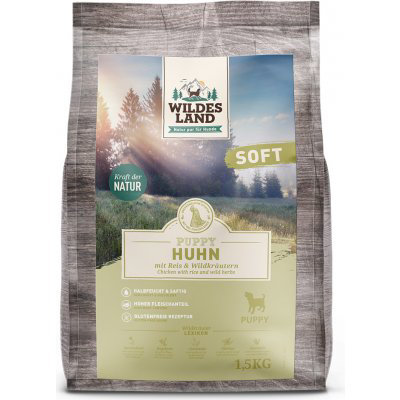 Wildes Land Huhn Puppy, SOFT měkké granule pro štěňata 1,5 kg