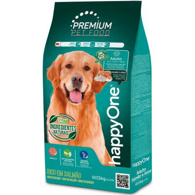 happyOne Premium Adult Dog - Salmon and Rice 15 kg