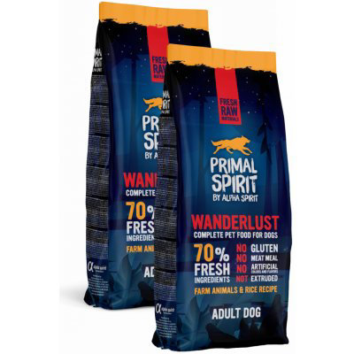 Primal Spirit Dog 70% Wanderlust 2x12kg